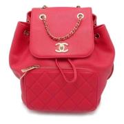 Chanel Vintage Pre-owned Laeder axelremsvskor Red, Dam