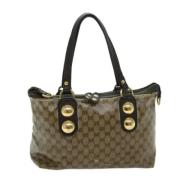 Gucci Vintage Pre-owned Belagd canvas totevskor Beige, Dam