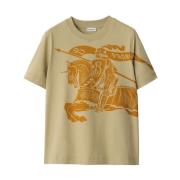 Burberry Grå T-shirts och Polos med Equestrian Knight-motiv Beige, Dam