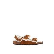 Birkenstock Shearling Sandaler Brown, Herr