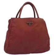 Prada Vintage Pre-owned Nylon prada-vskor Red, Dam