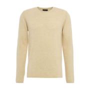 Roberto Collina Brun Stickat Aw24 Beige, Herr