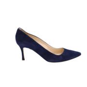 Manolo Blahnik Pre-owned Pre-owned Mocka klackskor Blue, Dam