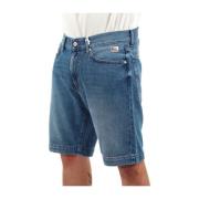 Roy Roger's Denim Bermuda Shorts Blue, Herr