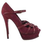 Yves Saint Laurent Vintage Pre-owned Mocka klackskor Red, Dam