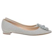 Manolo Blahnik Pre-owned Pre-owned Tyg lgskor Gray, Dam