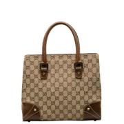 Gucci Vintage Pre-owned Canvas handvskor Brown, Dam