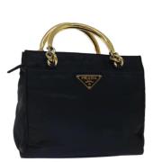 Prada Vintage Pre-owned Nylon prada-vskor Blue, Dam