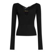 Jacquemus Top Pralu Black, Dam