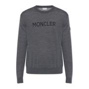 Moncler Tröja med logotyp Gray, Herr