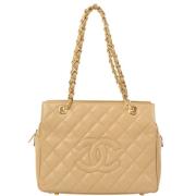 Chanel Vintage Pre-owned Laeder chanel-vskor Beige, Dam