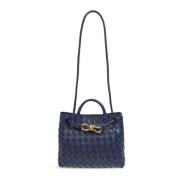 Bottega Veneta Axelväska Andiamo Liten Blue, Dam