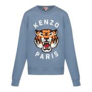 Kenzo Sweatshirt med Tigerhuvud Blue, Herr