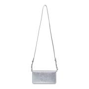 Stella McCartney Silver Circle Logo Crossbody Väska Gray, Dam