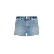 Armani Exchange Blå Jeansshorts Blue, Dam