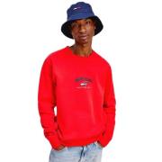 Tommy Jeans Ekologisk Bomull Röd Sweatshirt Red, Herr