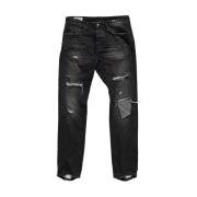 One Teaspoon Svart Hav Denim Jeans Regular Fit Black, Herr