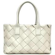 Bottega Veneta Vintage Pre-owned Laeder totevskor White, Dam