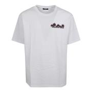 Balmain Club Back Print T-Shirt - Straight Fit White, Herr