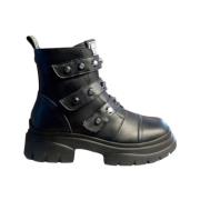 Steve Madden Dam Ankelboots High-Level Action Läder Black, Dam