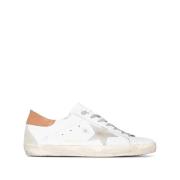 Golden Goose Läder Överdel Mocka Stjärna Sneakers White, Herr