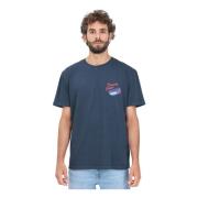 Tommy Jeans Blå Kortärmad Grafisk T-shirt Blue, Herr