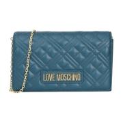 Love Moschino Quiltad Smaragdgrön Clutchväska Green, Dam