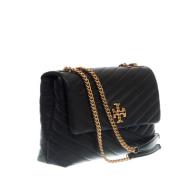 Tory Burch Svart Läder Chevron Axelväska Black, Dam