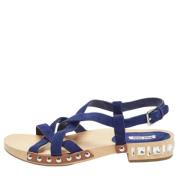 Miu Miu Pre-owned Pre-owned Mocka sandaler Blue, Dam