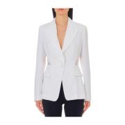 Liu Jo Vit Blazer med Spetsdetalj White, Dam