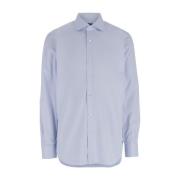 Barba Stilfull Neck Shirt Kollektion Blue, Herr