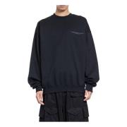 Y-3 Svart Crewneck Logo Print Sweatshirt Black, Herr