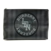 Burberry Vintage Pre-owned Canvas kuvertvskor Black, Herr