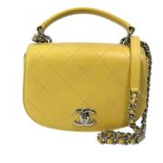 Chanel Vintage Pre-owned Laeder chanel-vskor Yellow, Dam