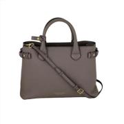 Burberry Vintage Pre-owned Laeder axelremsvskor Gray, Dam