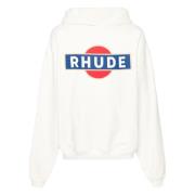 Rhude Vintage Racer Huva Tröja White, Herr