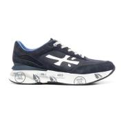 Premiata Sneakers i mocka läder med logodetalj Blue, Herr