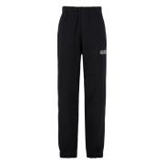 Ganni Logo Sweatpants i Ekologisk Bomull Black, Dam