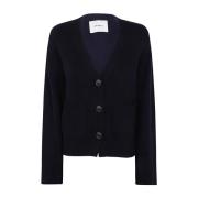 Lisa Yang Navy Danni Cardigan Blue, Dam