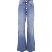 Jean Paul Gaultier Vintage Blå Denim Jeans med Benknappar Blue, Dam