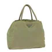 Prada Vintage Pre-owned Nylon totevskor Beige, Dam