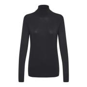 Kaffe Astrid Roll Neck Tröja Black, Dam