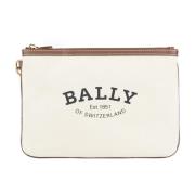 Bally Elegant Borse Clutch Väska White, Dam