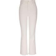 Mother High Rise Flare Jeans Beige, Dam