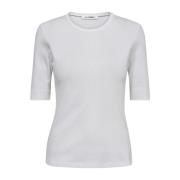 Co'Couture Vit Basic GrannyCC Tee T-Shirt White, Dam