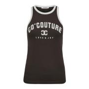 Co'Couture Sporty Edgecc Tank Top Antracit Black, Dam