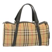 Burberry Vintage Pre-owned Canvas handvskor Beige, Dam