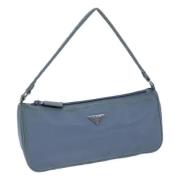 Prada Vintage Pre-owned Nylon necessrer Blue, Dam