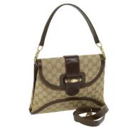 Gucci Vintage Pre-owned Canvas gucci-vskor Beige, Dam