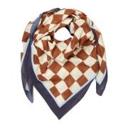 Becksöndergaard Elegant Brun Rutigt Bomullsscarf Multicolor, Dam